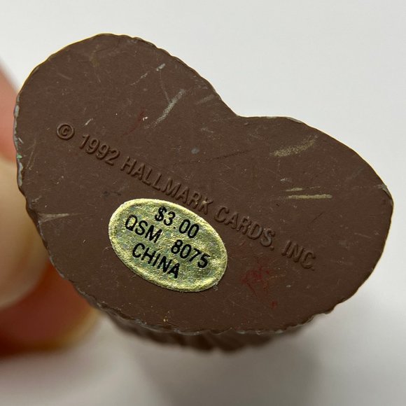 Hallmark Vintage Valentines Day Merry Miniatures Stump Paint Card Heart 1992 - Picture 5 of 6